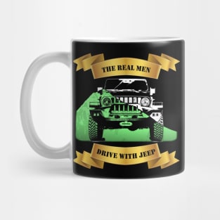 The real men drive with 4x4 car Mug
